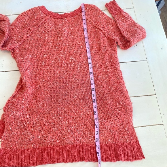 Free People Chunky Pullover Sweater Women’s XS Coral Wool Blend - Picture 5 of 8